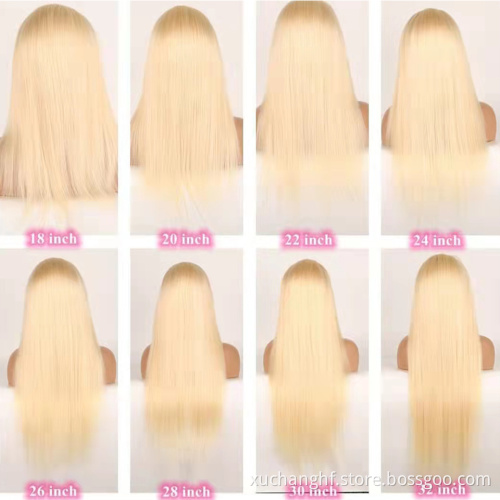 Wholesale Transparent Blonde Human Hair Lace Wig,36 Inch Long Single Invisible Knot Lace Wig,Blonde Human Hair Lace Front Wig